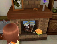 Mayor in the fireplace